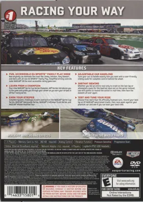 NASCAR 09 box cover back